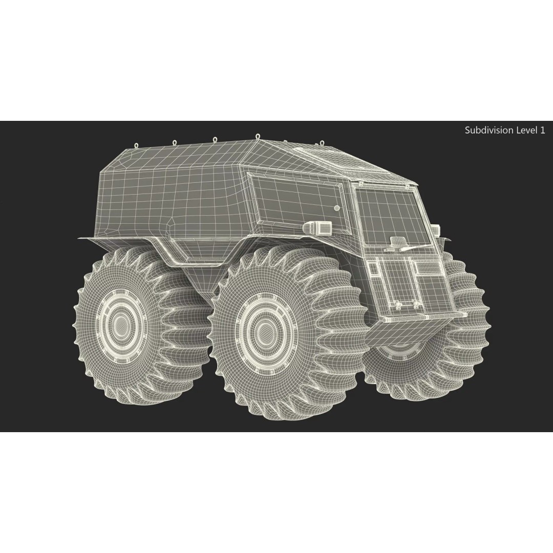 Amphibious ATV 3D Model – High-Quality Off-Road Vehicle with PBR Textures - View 21