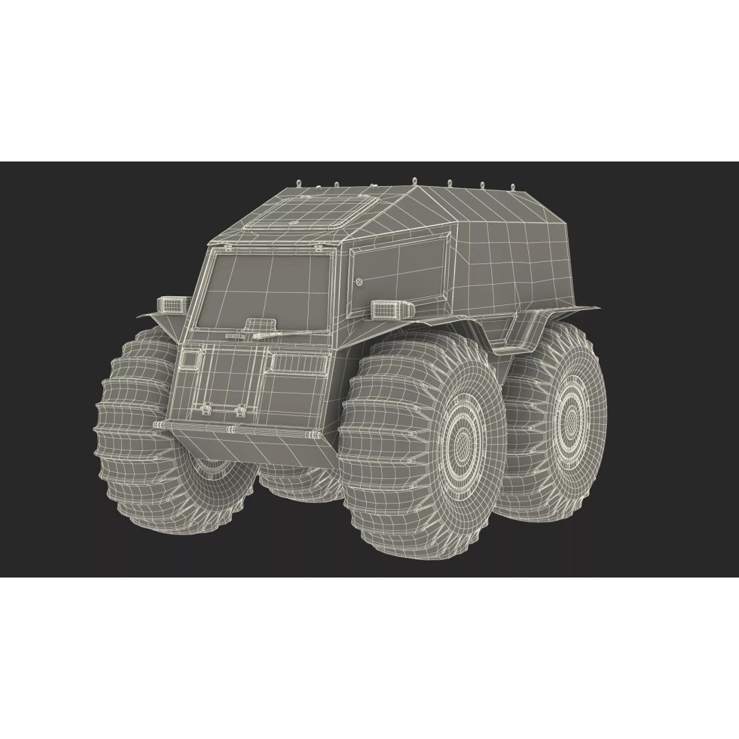 Amphibious ATV 3D Model – High-Quality Off-Road Vehicle with PBR Textures - View 25