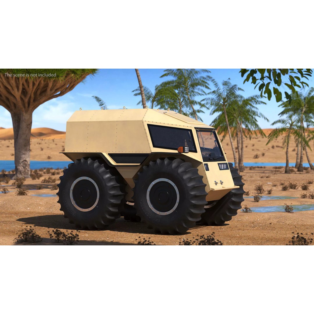Amphibious ATV 3D Model – High-Quality Off-Road Vehicle with PBR Textures - View 3