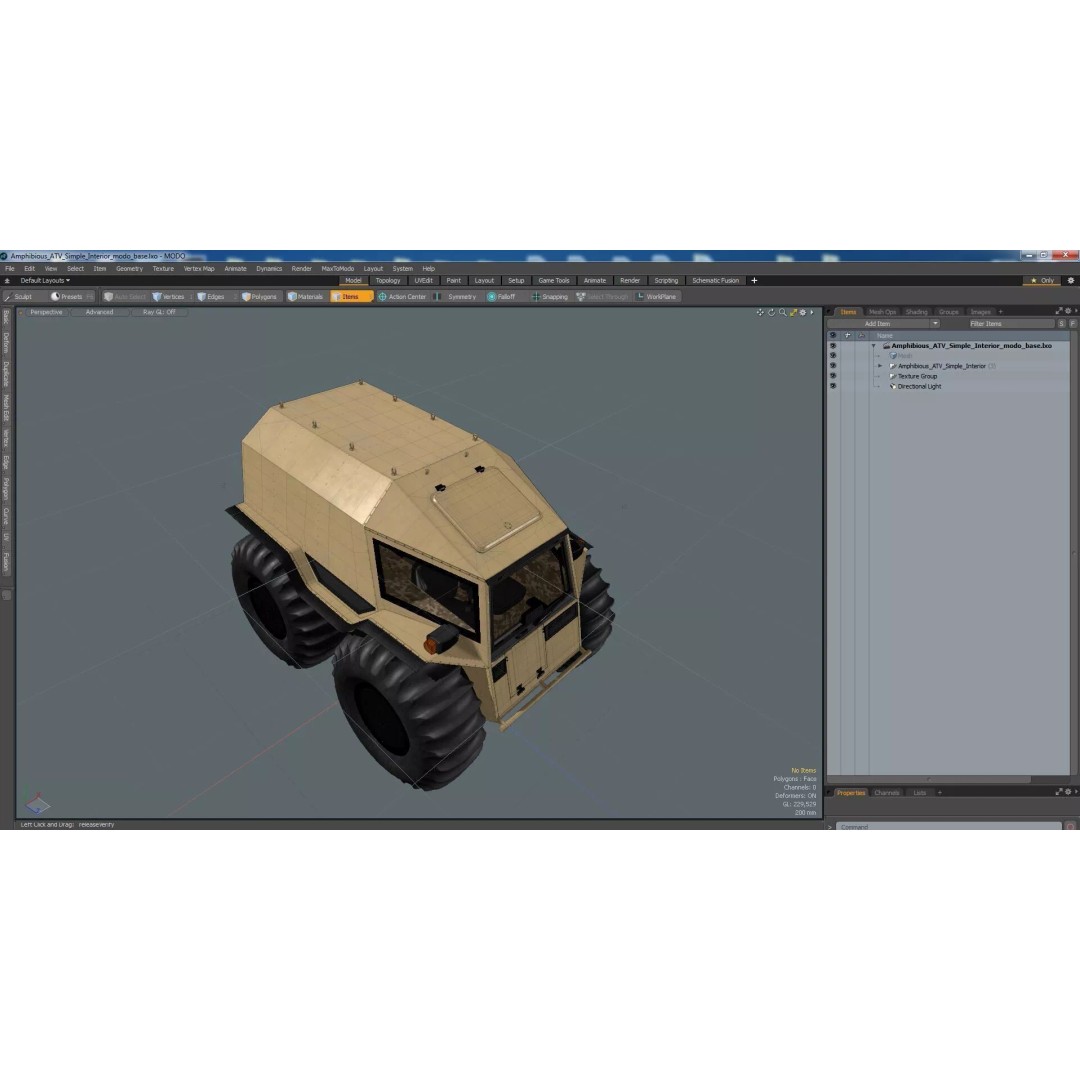 Amphibious ATV 3D Model – High-Quality Off-Road Vehicle with PBR Textures - View 33