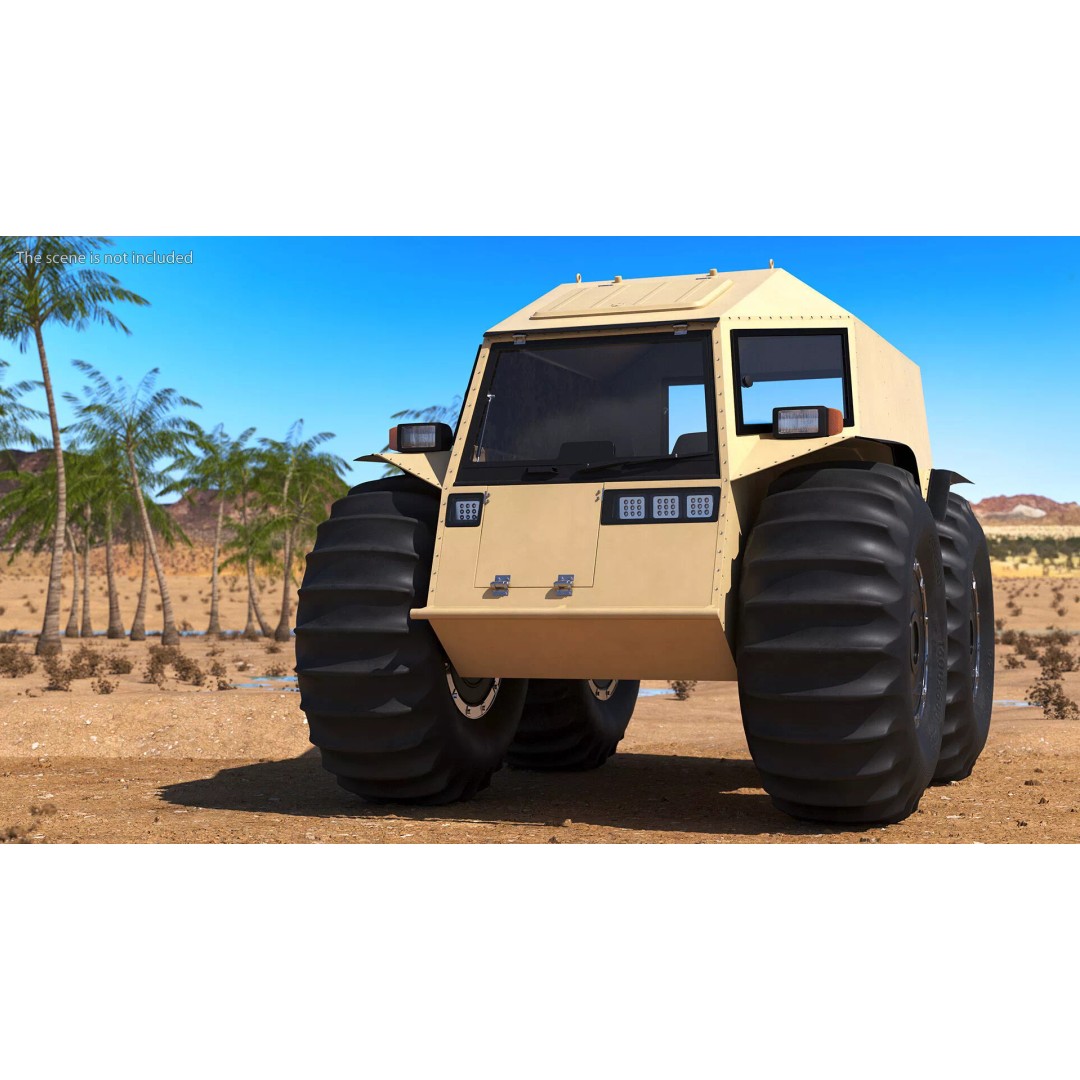 Amphibious ATV 3D Model – High-Quality Off-Road Vehicle with PBR Textures - View 4
