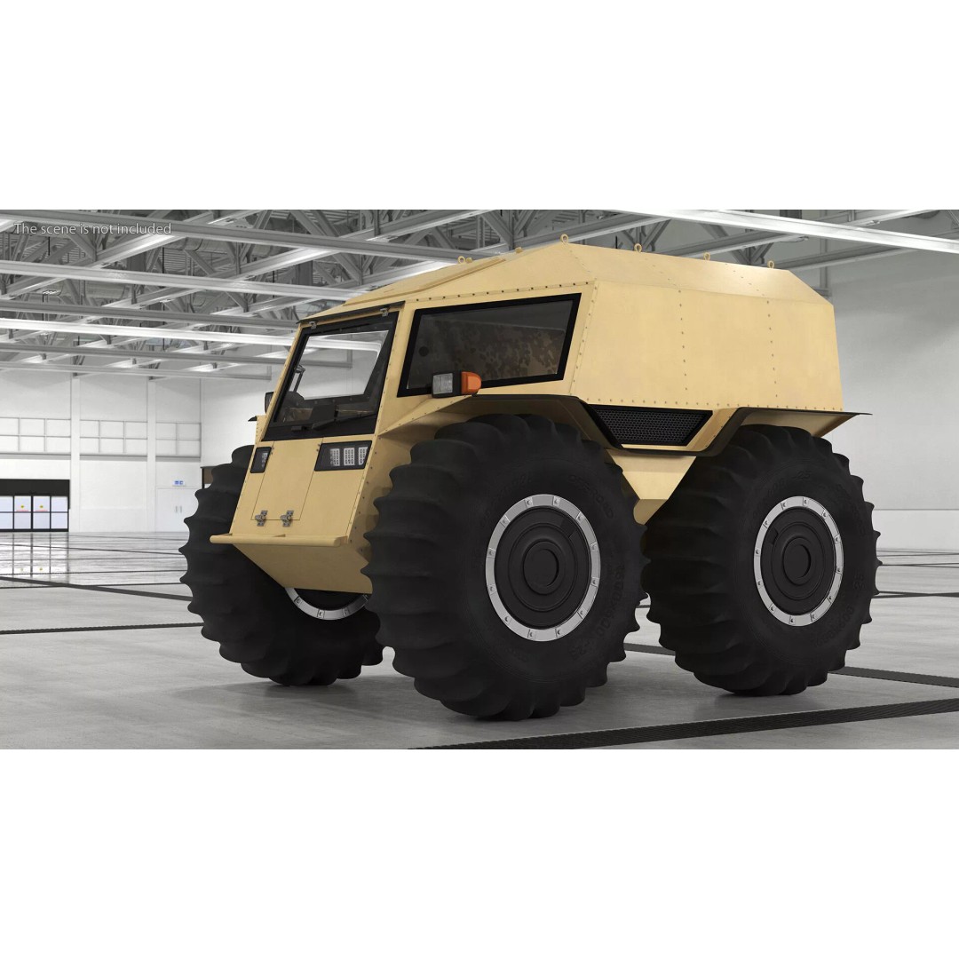 Amphibious ATV 3D Model – High-Quality Off-Road Vehicle with PBR Textures - View 6