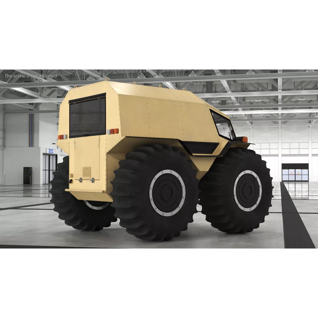 Amphibious ATV 3D Model – High-Quality Off-Road Vehicle with PBR Textures - View 7