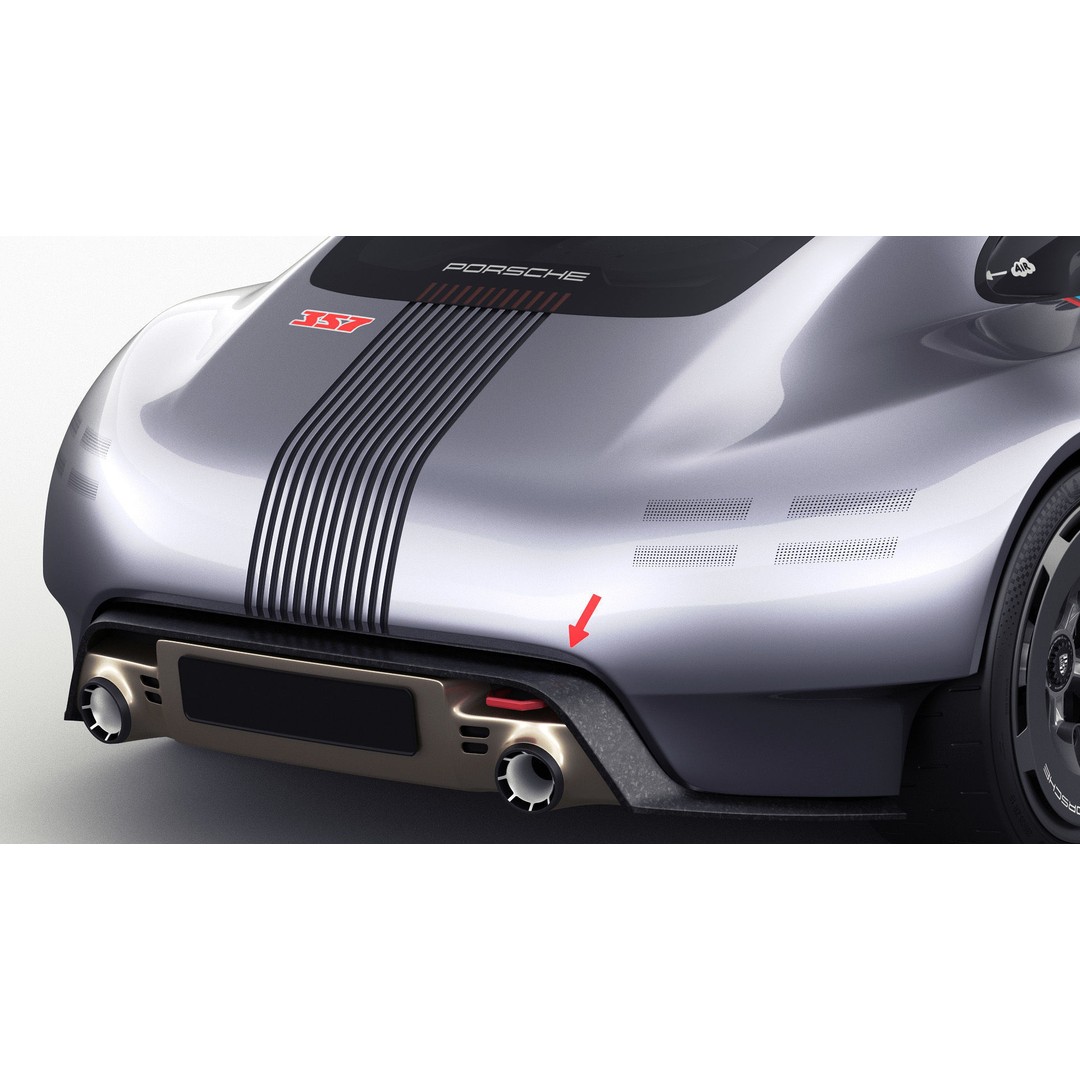 Porsche 357 Vision Concept 2023 3D Model – High Poly Game Asset, FBX, OBJ, Blender - View 10