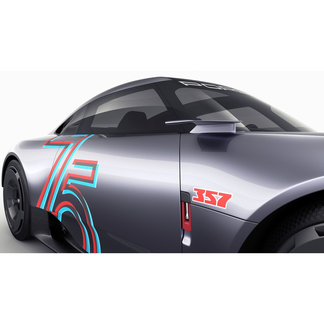 Porsche 357 Vision Concept 2023 3D Model – High Poly Game Asset, FBX, OBJ, Blender - View 18