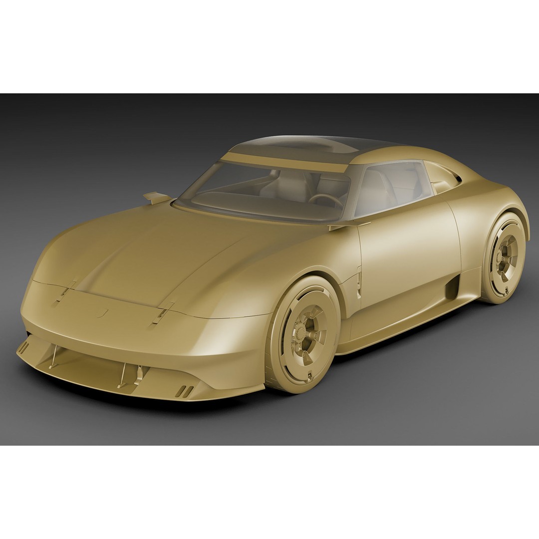 Porsche 357 Vision Concept 2023 3D Model – High Poly Game Asset, FBX, OBJ, Blender - View 22