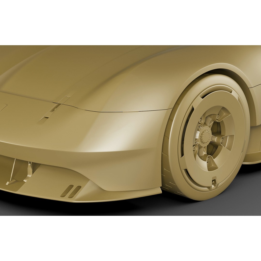 Porsche 357 Vision Concept 2023 3D Model – High Poly Game Asset, FBX, OBJ, Blender - View 24