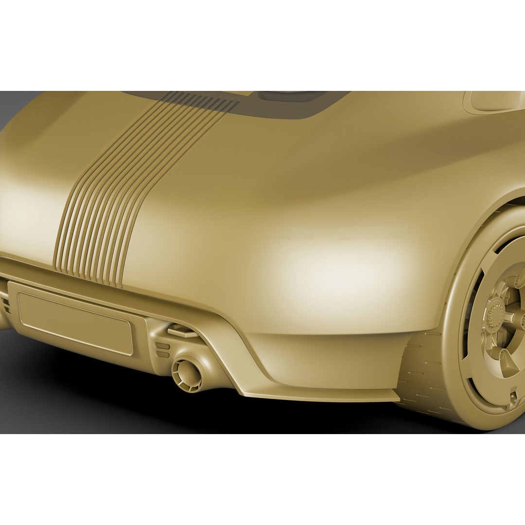 Porsche 357 Vision Concept 2023 3D Model – High Poly Game Asset, FBX, OBJ, Blender - View 25