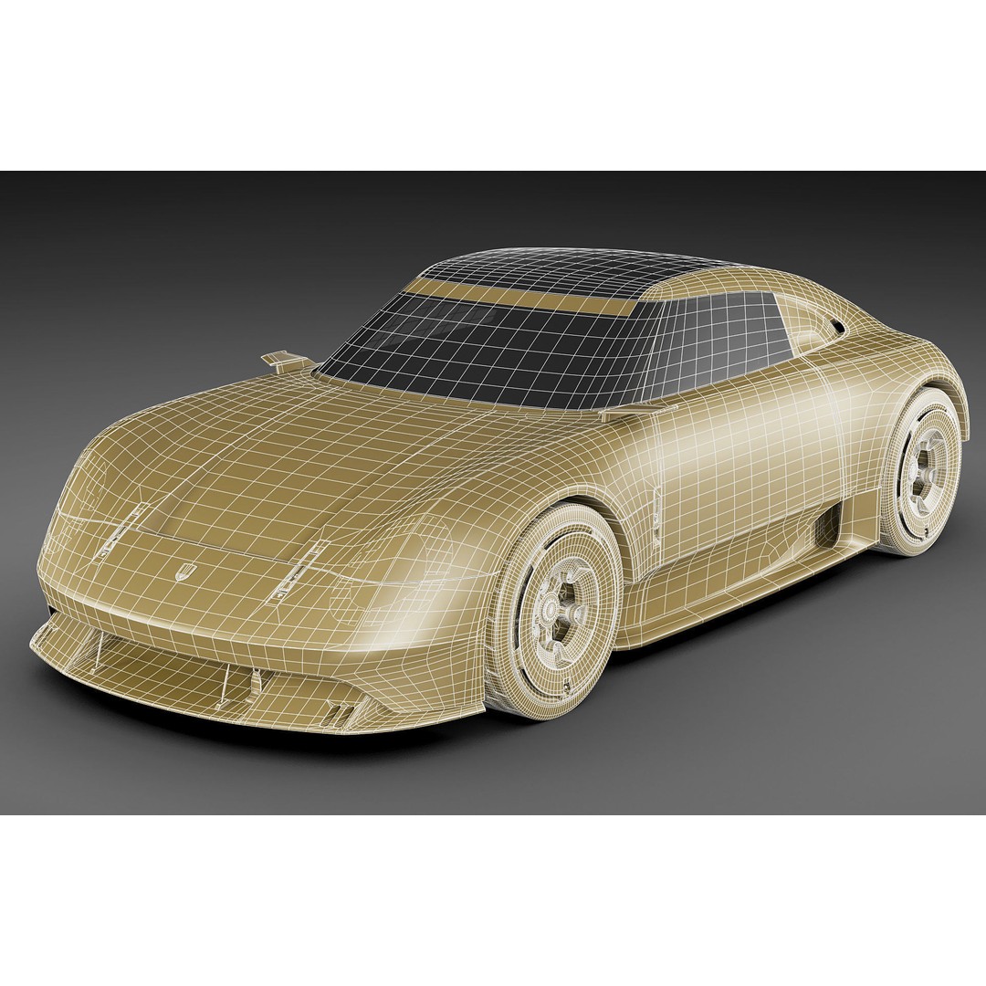 Porsche 357 Vision Concept 2023 3D Model – High Poly Game Asset, FBX, OBJ, Blender - View 26