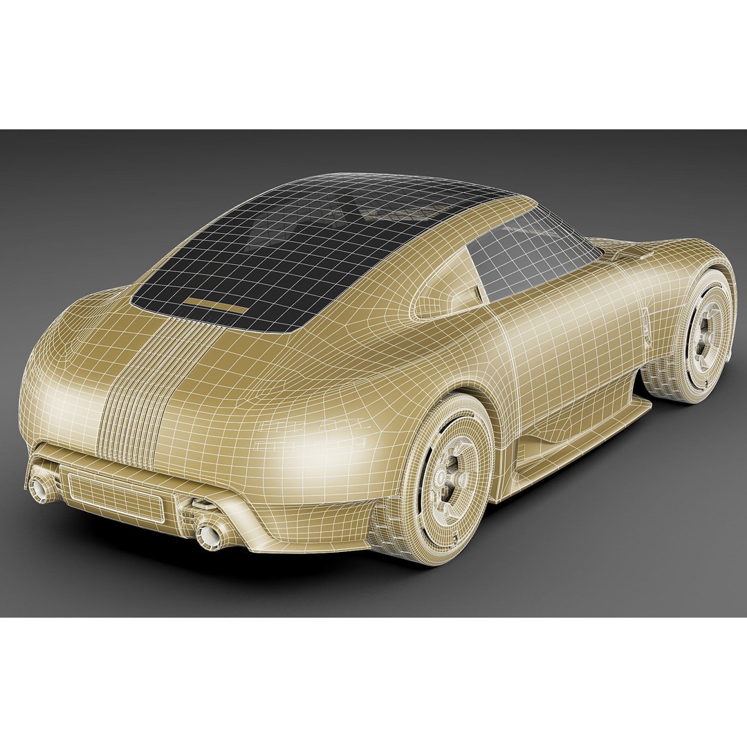 Porsche 357 Vision Concept 2023 3D Model – High Poly Game Asset, FBX, OBJ, Blender - View 27