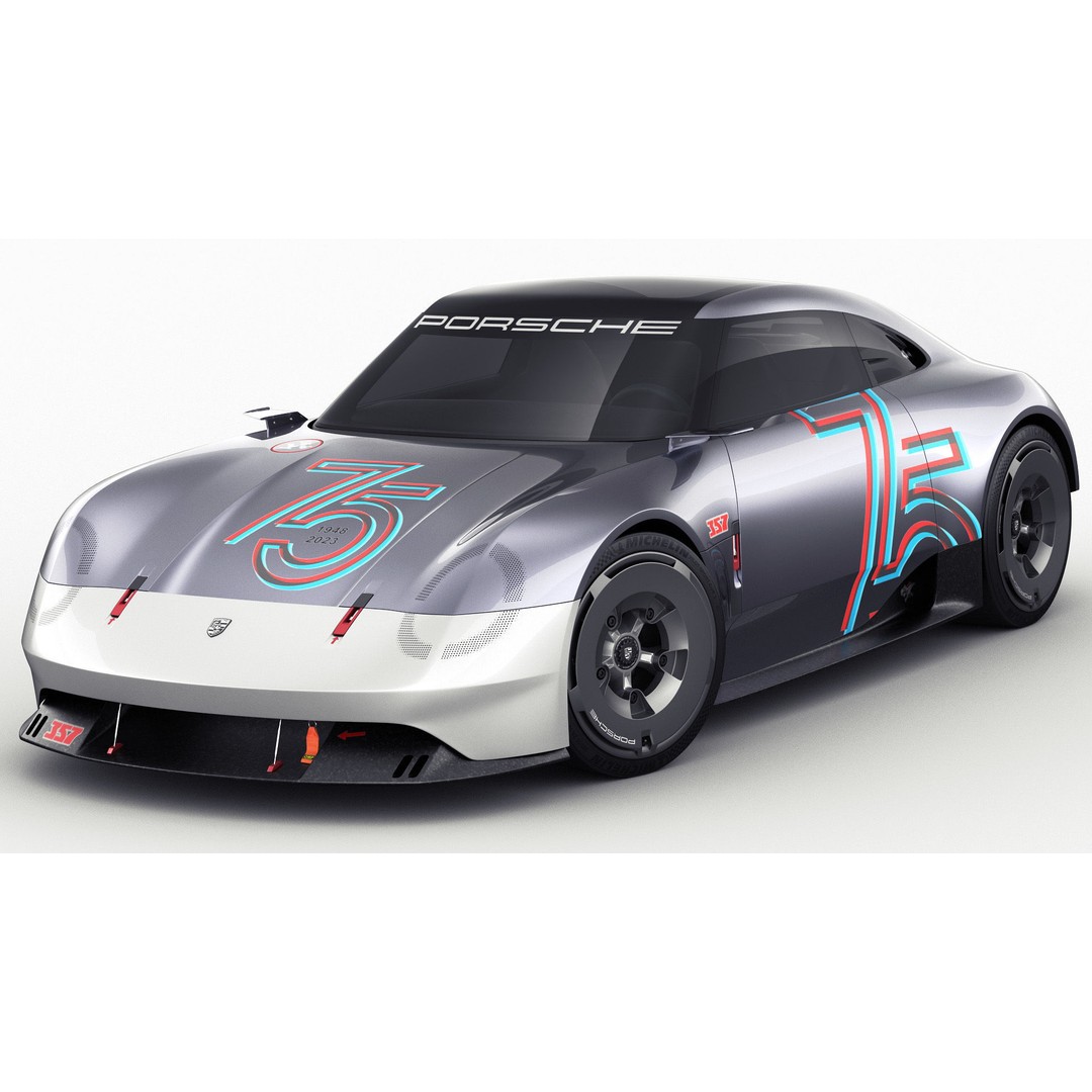 Porsche 357 Vision Concept 2023 3D Model – High Poly Game Asset, FBX, OBJ, Blender - View 3