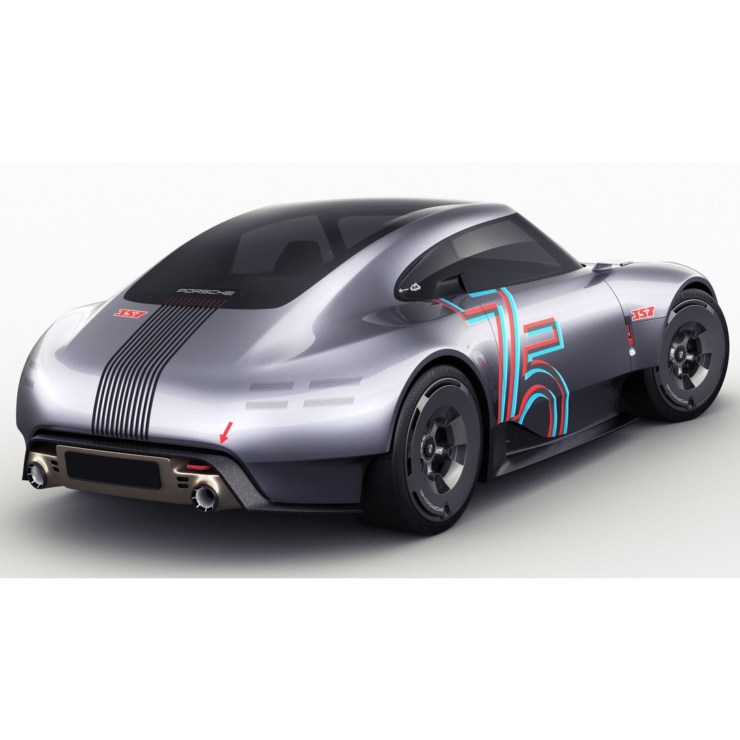 Porsche 357 Vision Concept 2023 3D Model – High Poly Game Asset, FBX, OBJ, Blender - View 4