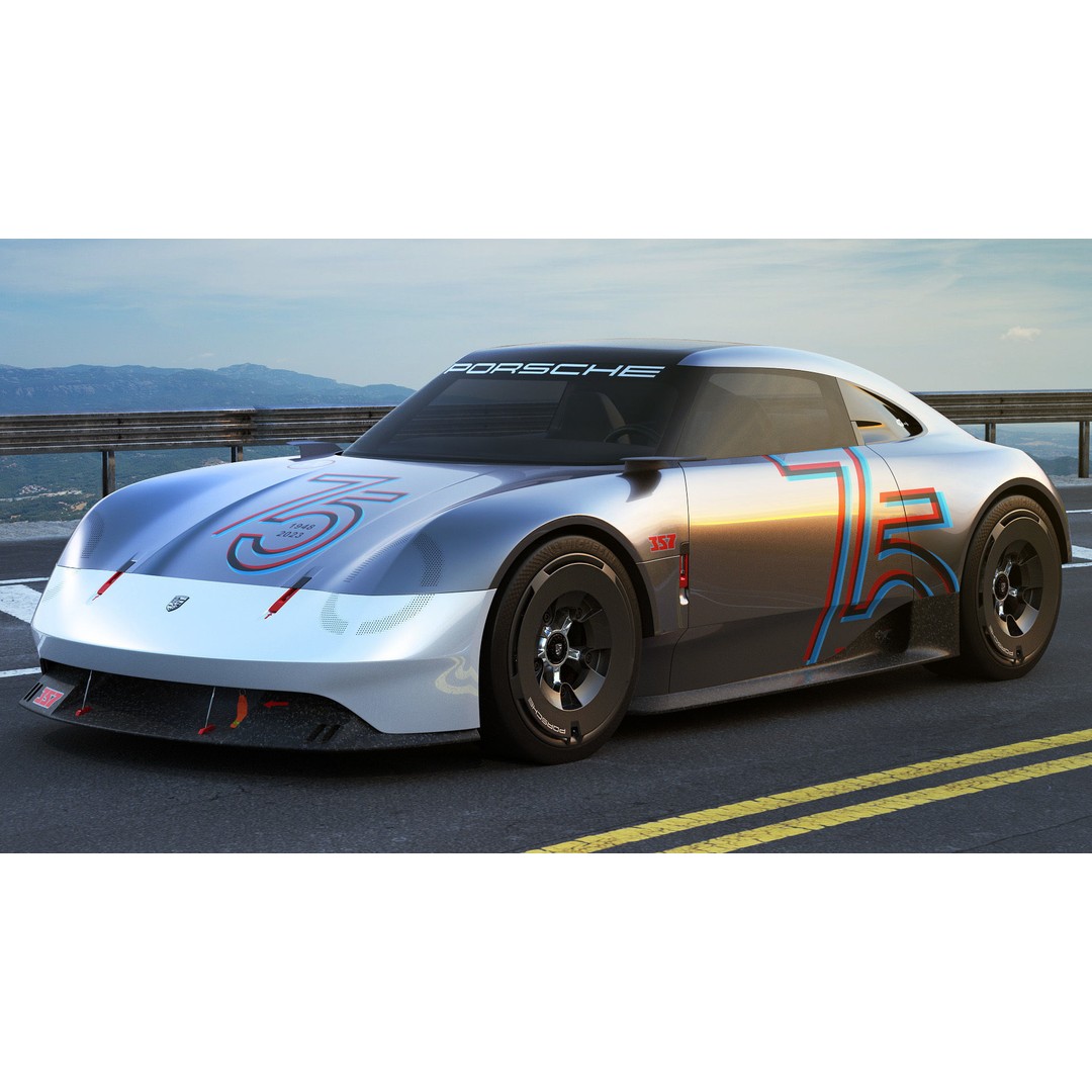 Porsche 357 Vision Concept 2023 3D Model – High Poly Game Asset, FBX, OBJ, Blender - View 5