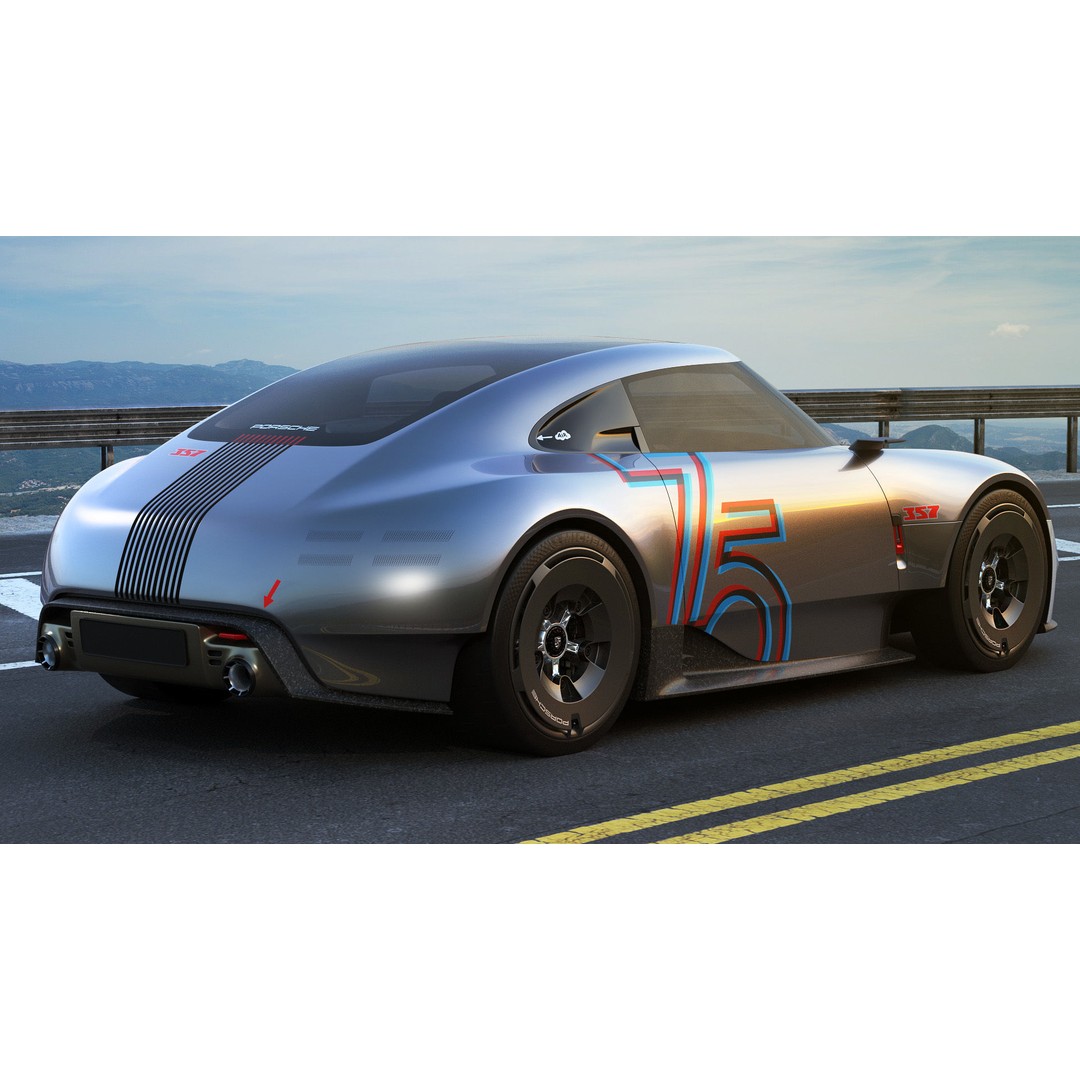 Porsche 357 Vision Concept 2023 3D Model – High Poly Game Asset, FBX, OBJ, Blender - View 6