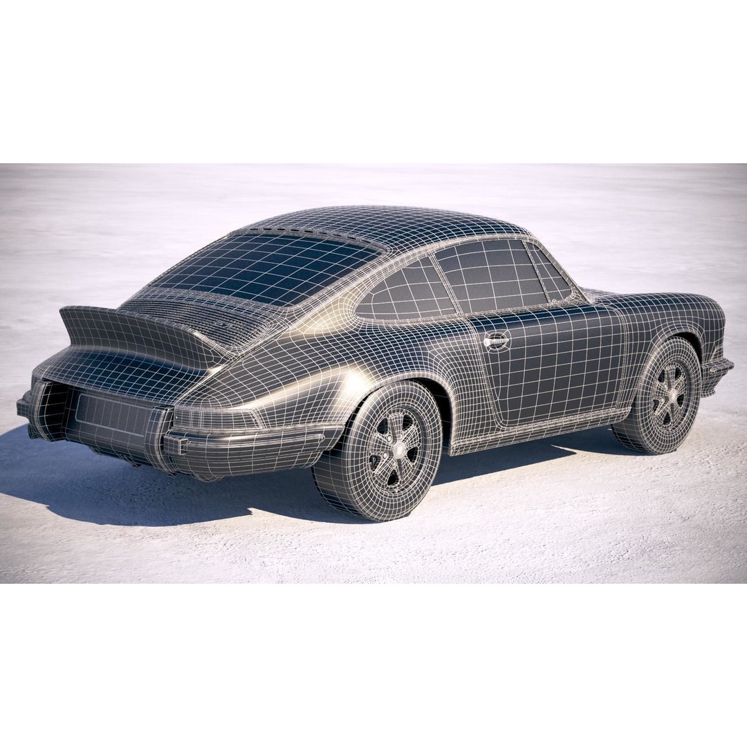 Porsche 911 Carrera RS 1973 3D Model – High Poly Classic Car Asset, FBX, OBJ