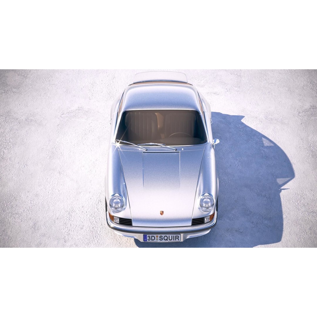 Porsche 911 Carrera RS 1973 3D Model – High Poly Classic Car Asset, FBX, OBJ - View 10