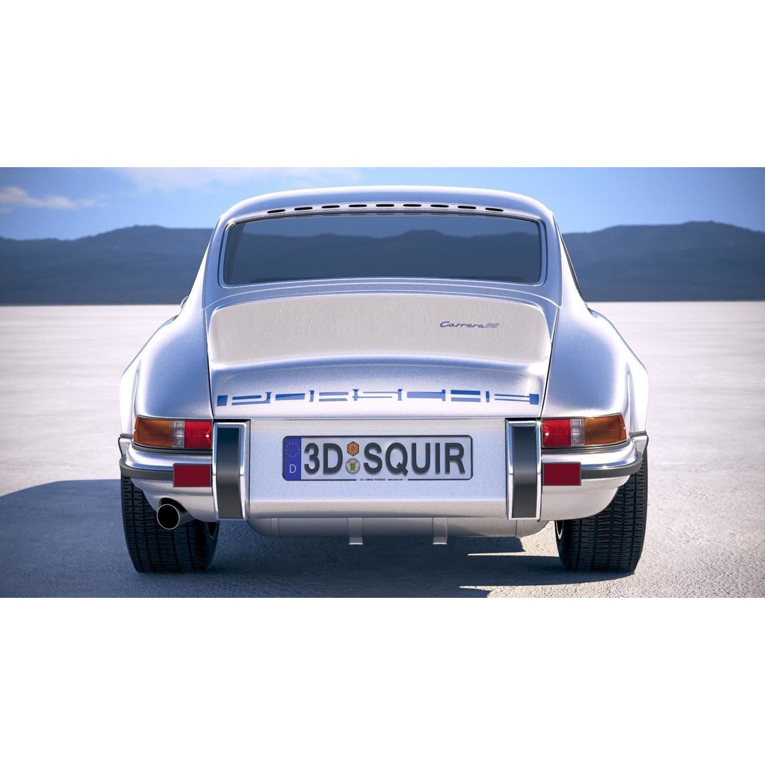Porsche 911 Carrera RS 1973 3D Model – High Poly Classic Car Asset, FBX, OBJ - View 12