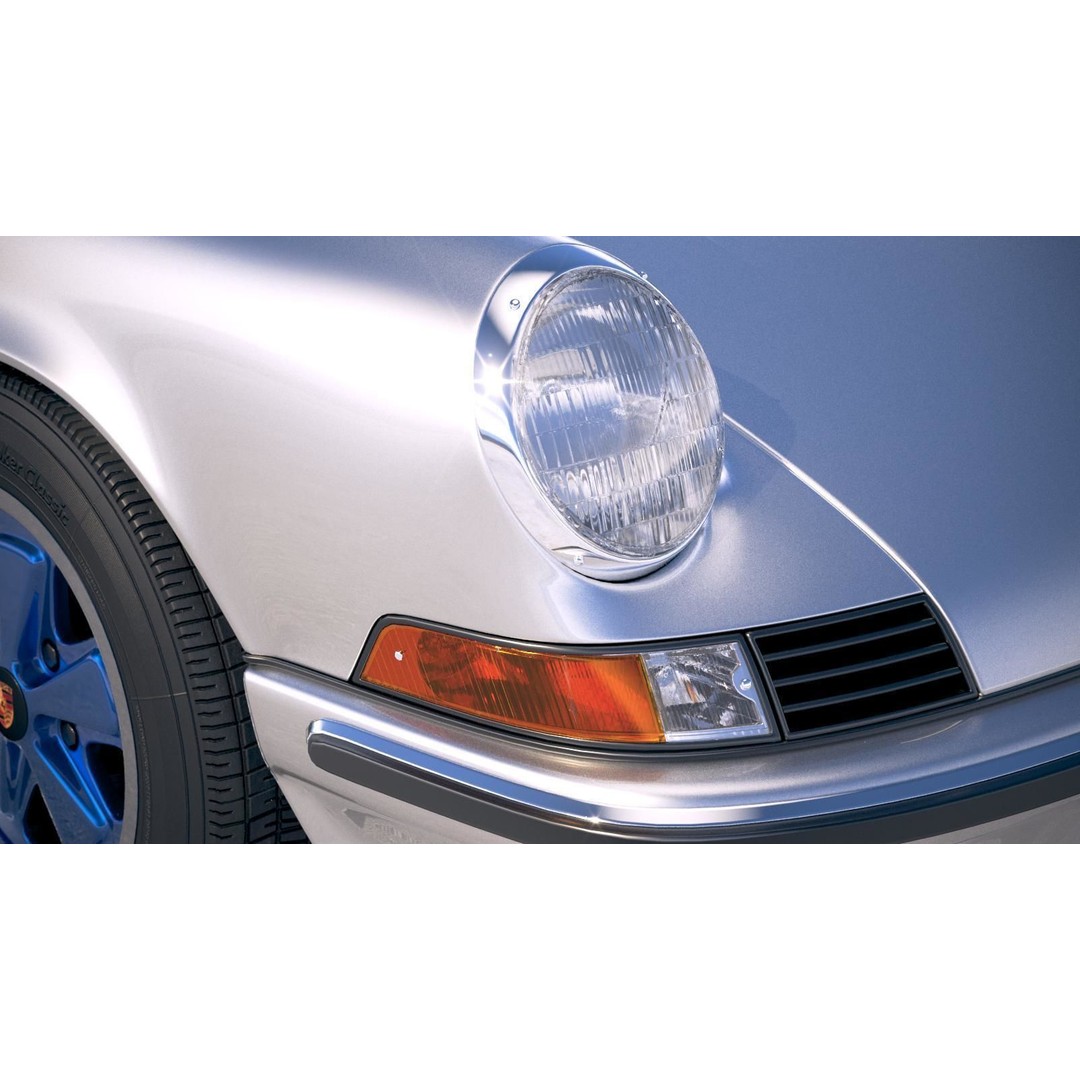 Porsche 911 Carrera RS 1973 3D Model – High Poly Classic Car Asset, FBX, OBJ - View 17