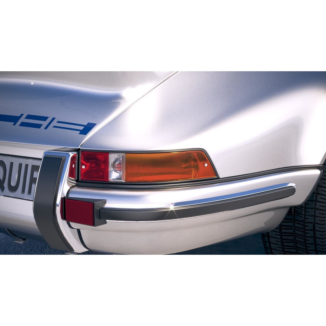 Porsche 911 Carrera RS 1973 3D Model – High Poly Classic Car Asset, FBX, OBJ - View 18