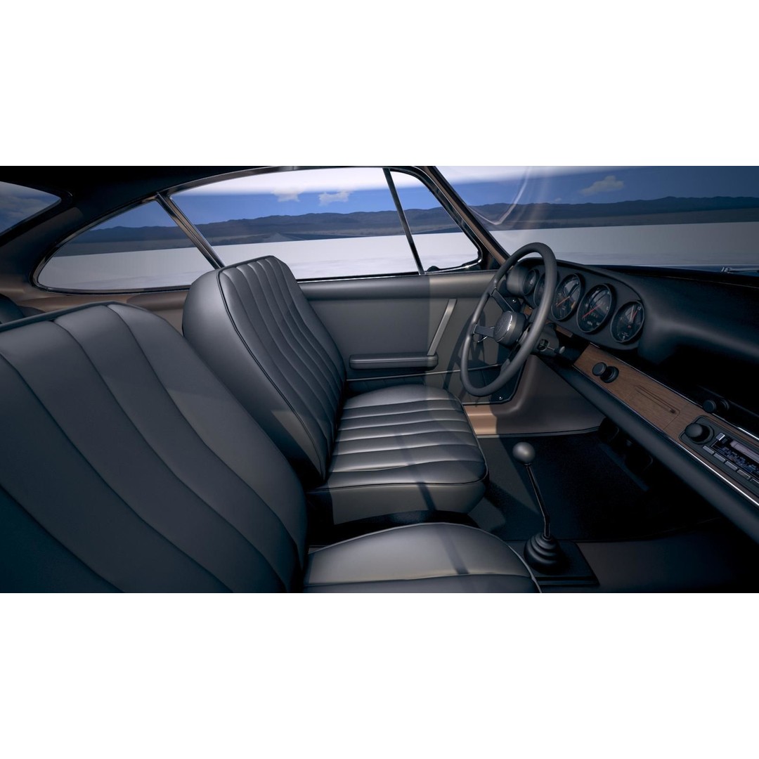 Porsche 911 Carrera RS 1973 3D Model – High Poly Classic Car Asset, FBX, OBJ - View 21