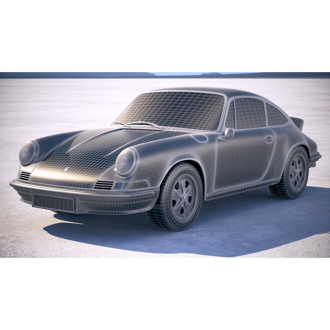 Porsche 911 Carrera RS 1973 3D Model – High Poly Classic Car Asset, FBX, OBJ - View 22