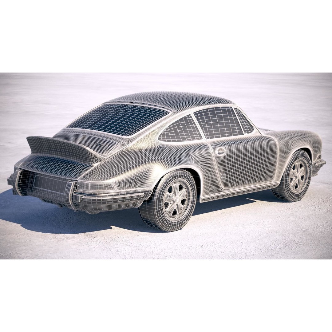 Porsche 911 Carrera RS 1973 3D Model – High Poly Classic Car Asset, FBX, OBJ - View 23