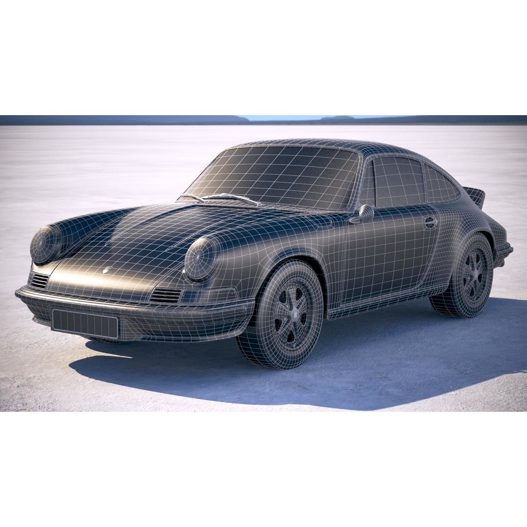 Porsche 911 Carrera RS 1973 3D Model – High Poly Classic Car Asset, FBX, OBJ - View 24