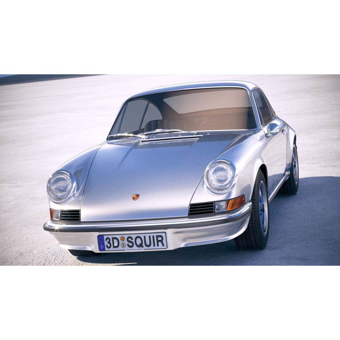 Porsche 911 Carrera RS 1973 3D Model – High Poly Classic Car Asset, FBX, OBJ - View 3