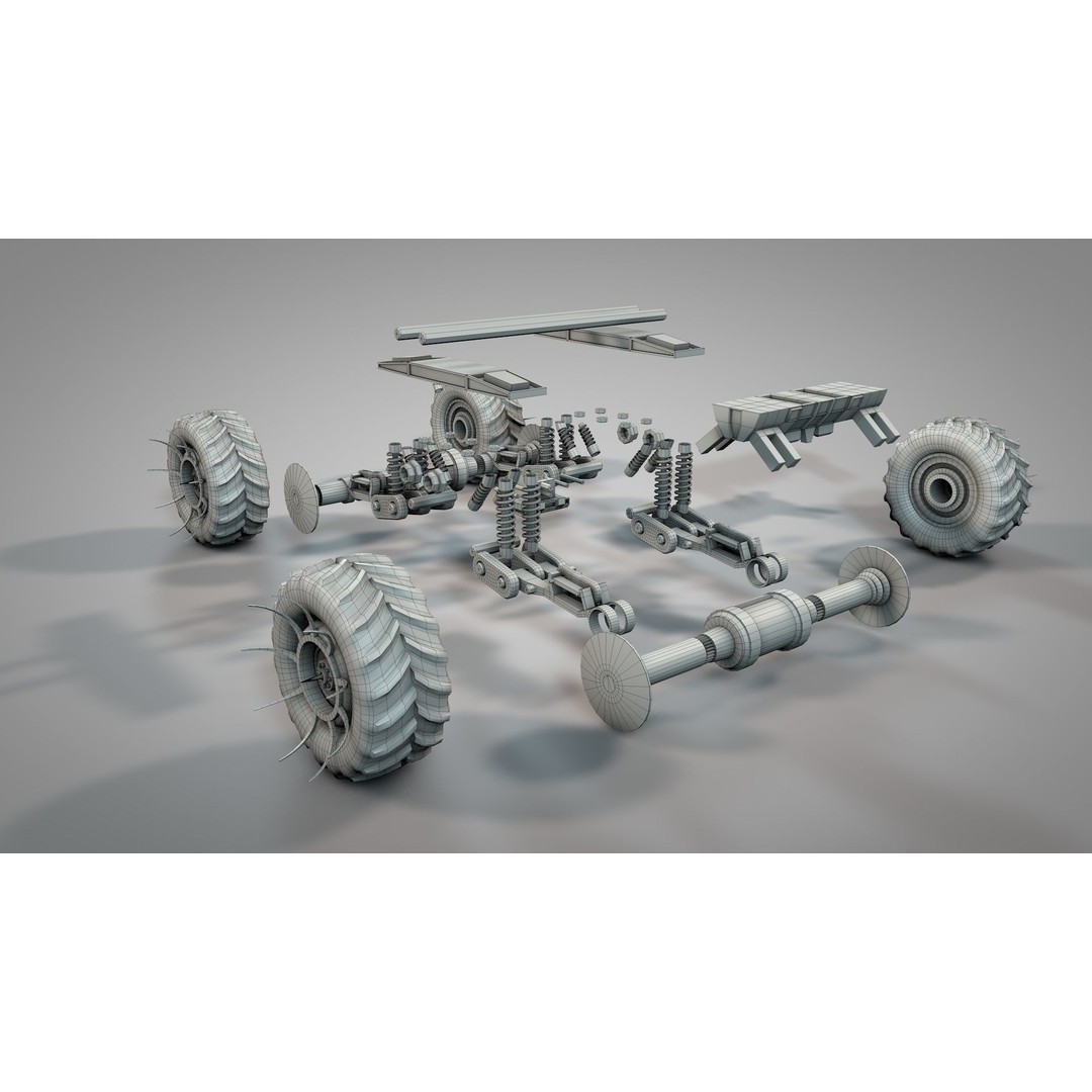 Apocalyptic War Cars 3D Model – High Poly Survival Vehicle, FBX, OBJ - View 18