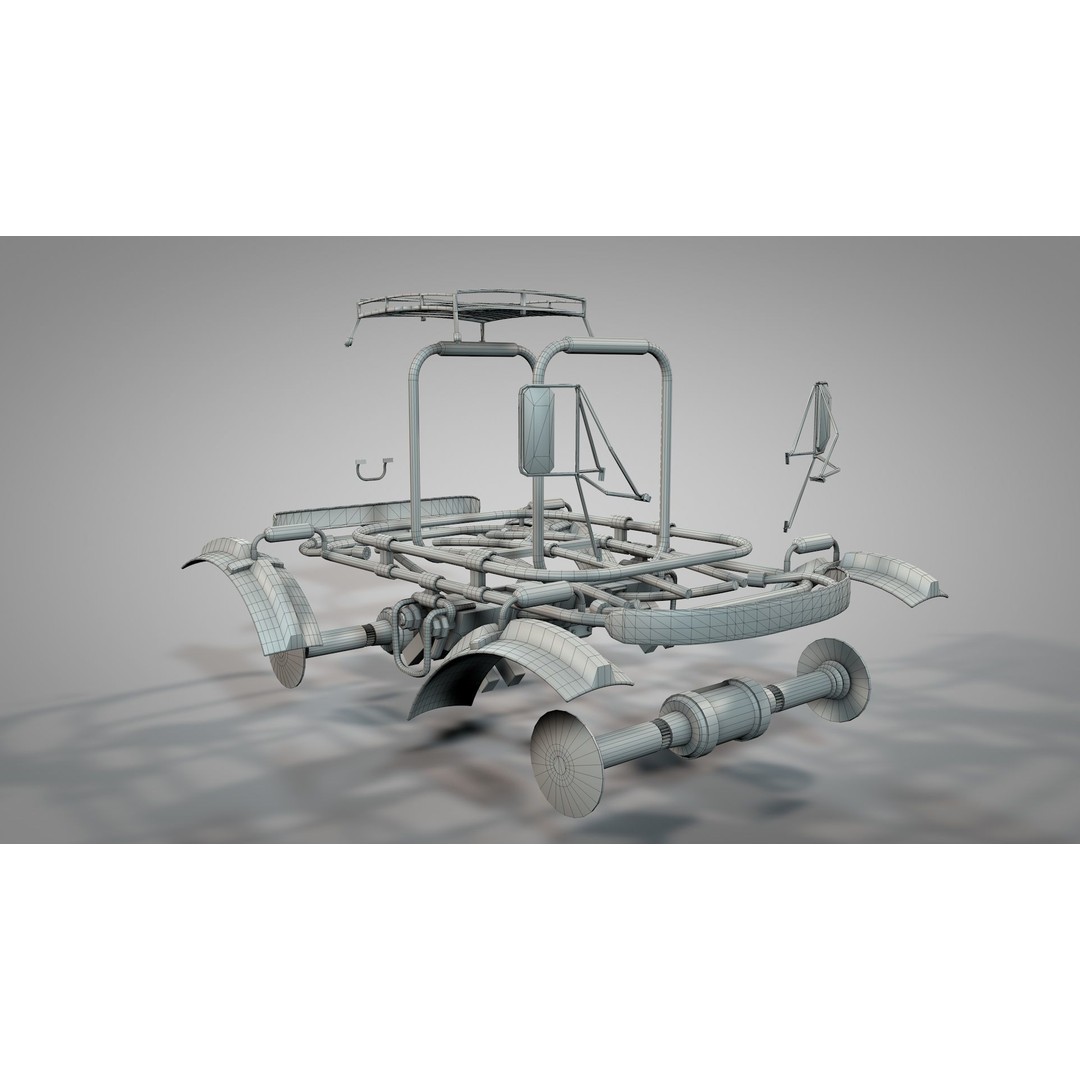 Apocalyptic War Cars 3D Model – High Poly Survival Vehicle, FBX, OBJ - View 20