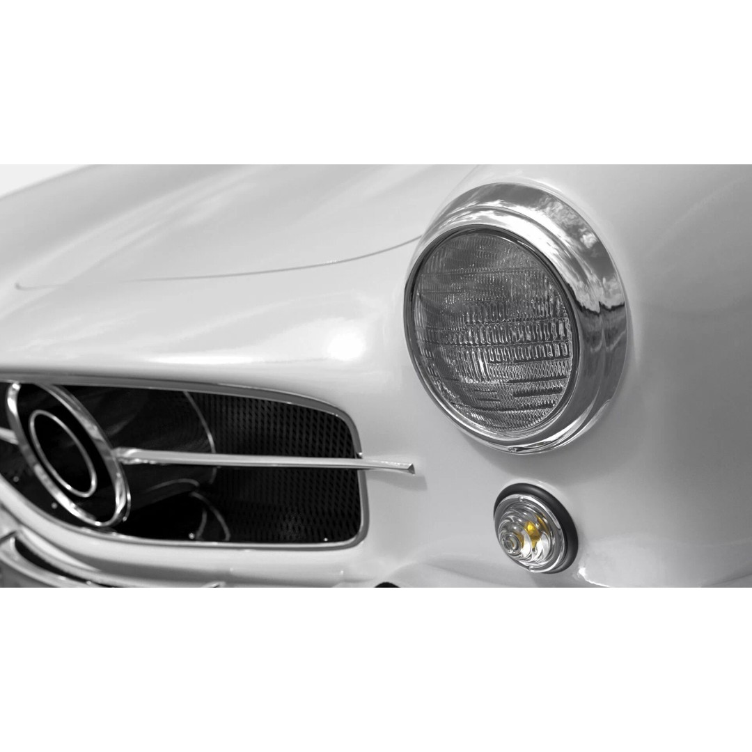 Vintage Collector Sports Car 3D Model – Classic 1950s Gullwing Design, FBX - View 16