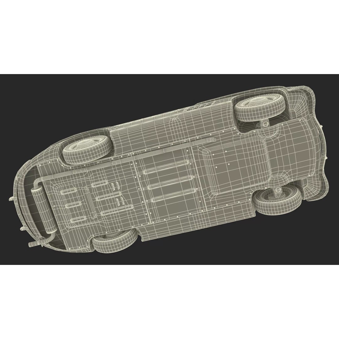 Vintage Collector Sports Car 3D Model – Classic 1950s Gullwing Design, FBX - View 31