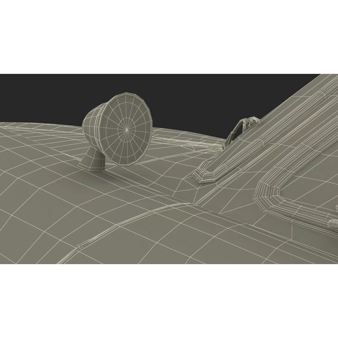 Vintage Collector Sports Car 3D Model – Classic 1950s Gullwing Design, FBX - View 38