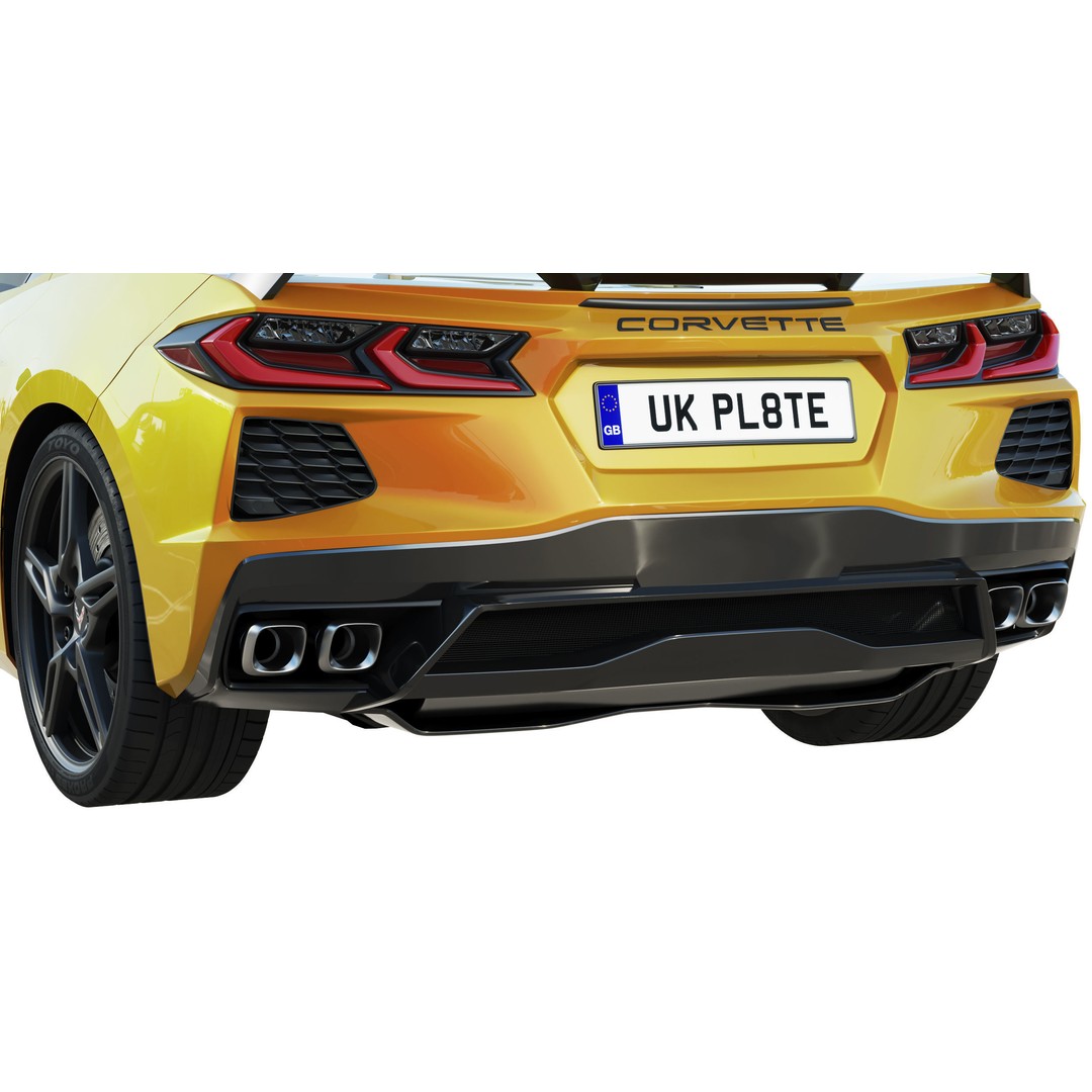 Chevrolet Corvette C8 2020 Stingray 3D Model – High Poly PBR Asset, FBX, OBJ - View 13