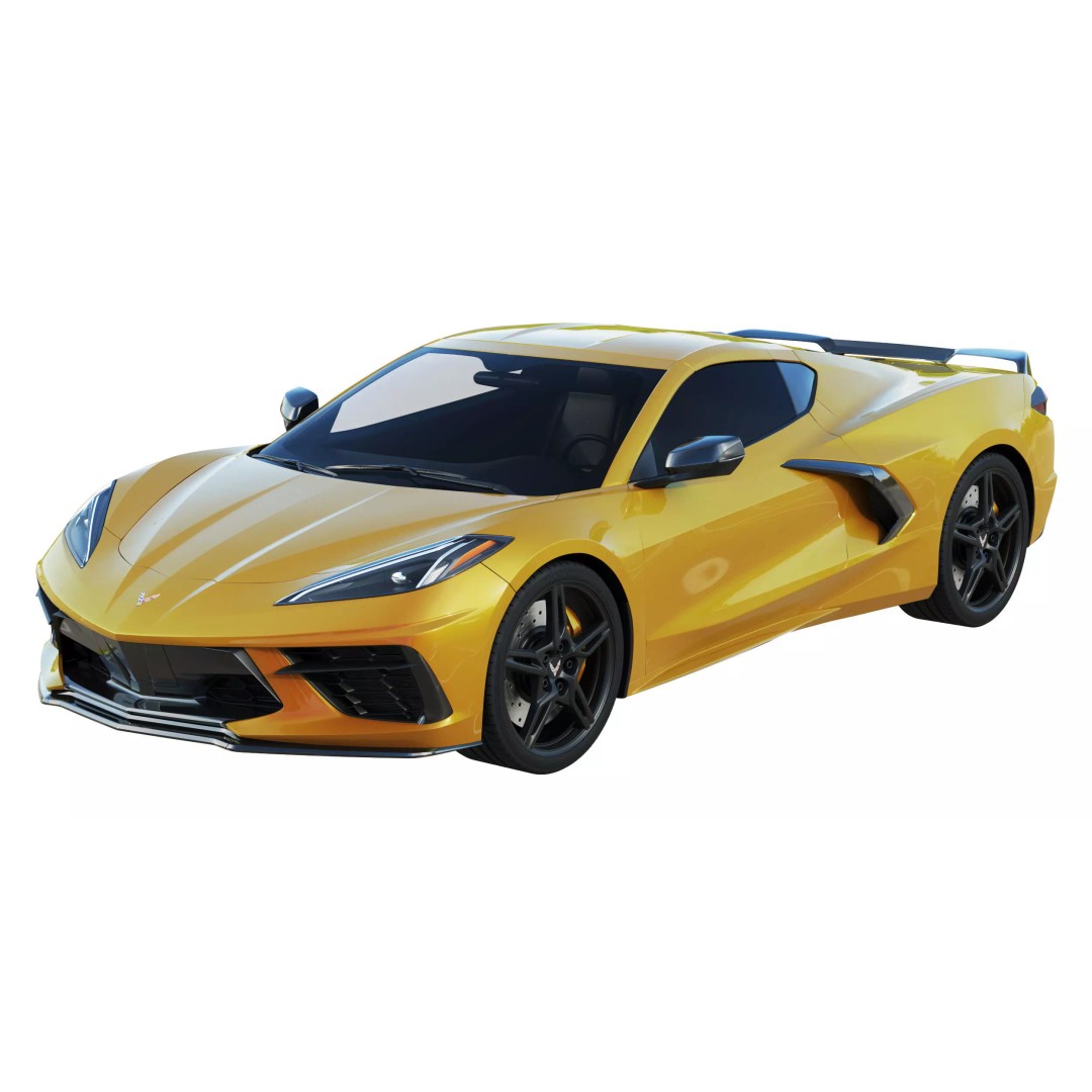 Chevrolet Corvette C8 2020 Stingray 3D Model – High Poly PBR Asset, FBX, OBJ - View 2