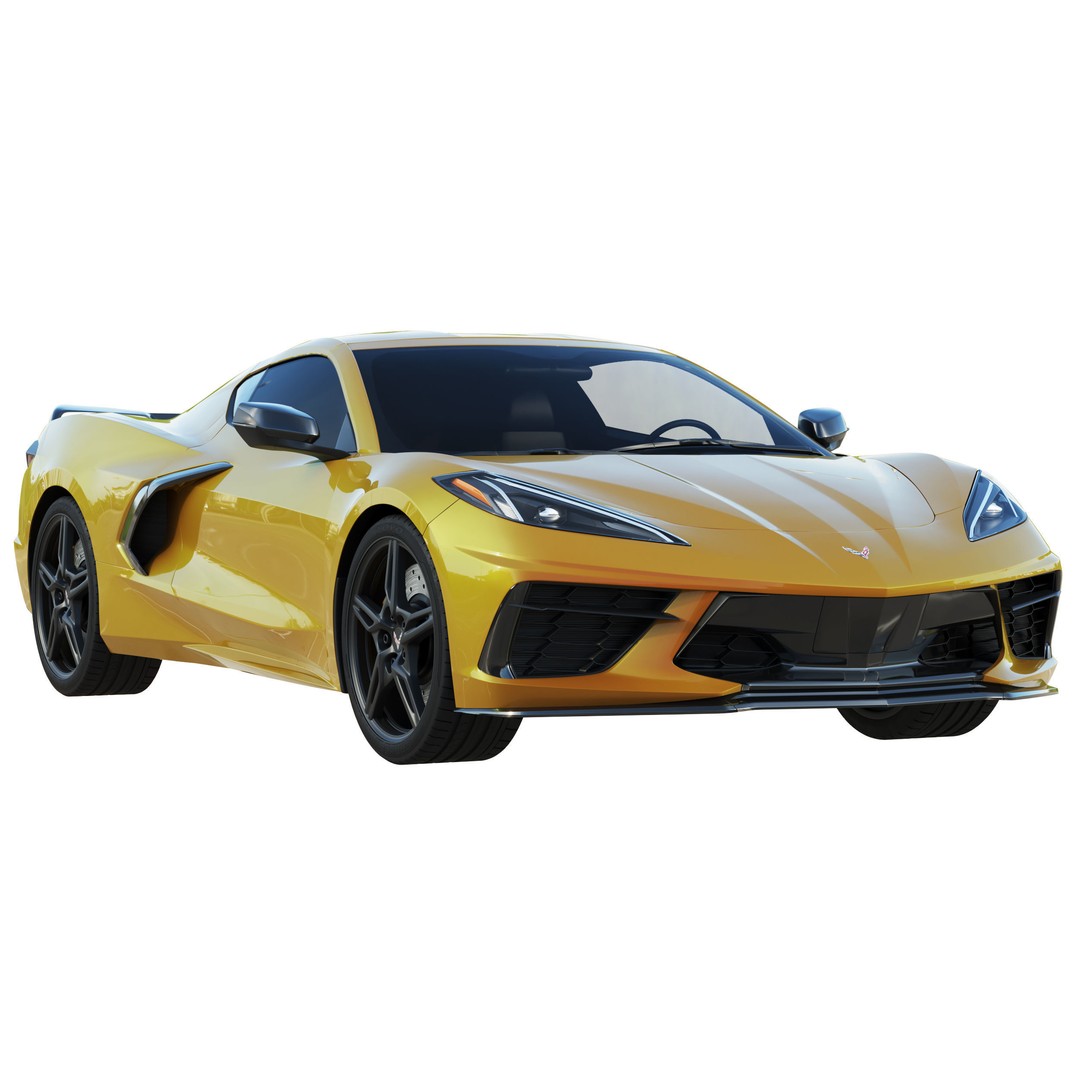 Chevrolet Corvette C8 2020 Stingray 3D Model – High Poly PBR Asset, FBX, OBJ - View 4