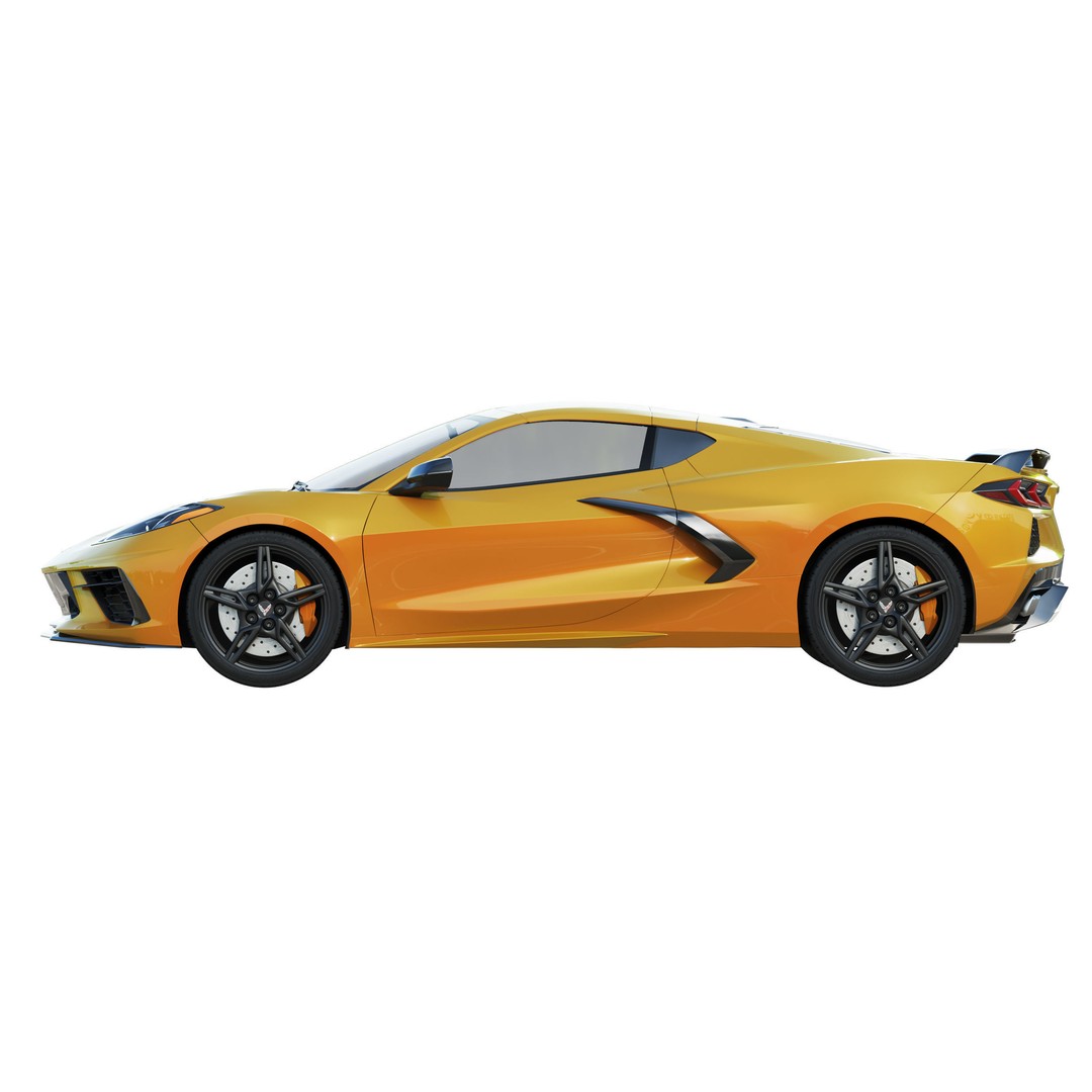 Chevrolet Corvette C8 2020 Stingray 3D Model – High Poly PBR Asset, FBX, OBJ - View 6