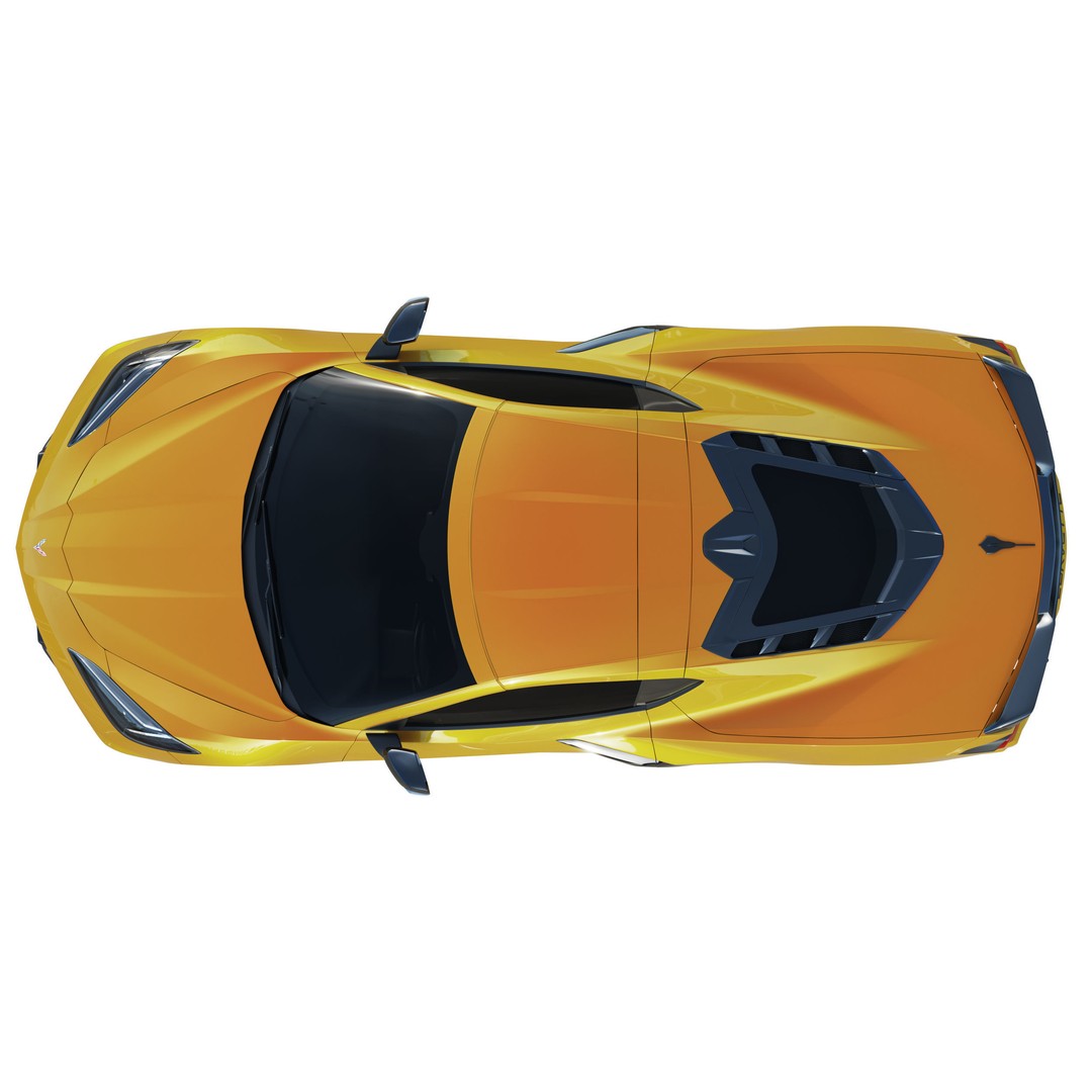 Chevrolet Corvette C8 2020 Stingray 3D Model – High Poly PBR Asset, FBX, OBJ - View 9