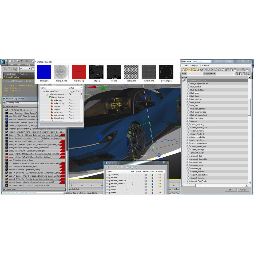Pininfarina Battista 2019 3D Model – High Poly Sport Car, FBX, OBJ