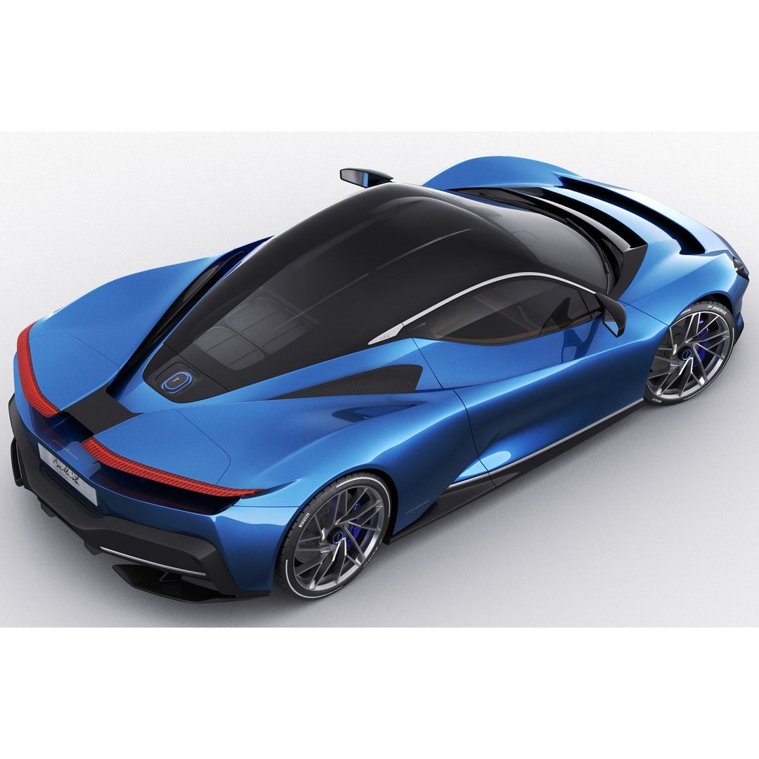 Pininfarina Battista 2019 3D Model – High Poly Sport Car, FBX, OBJ - View 14