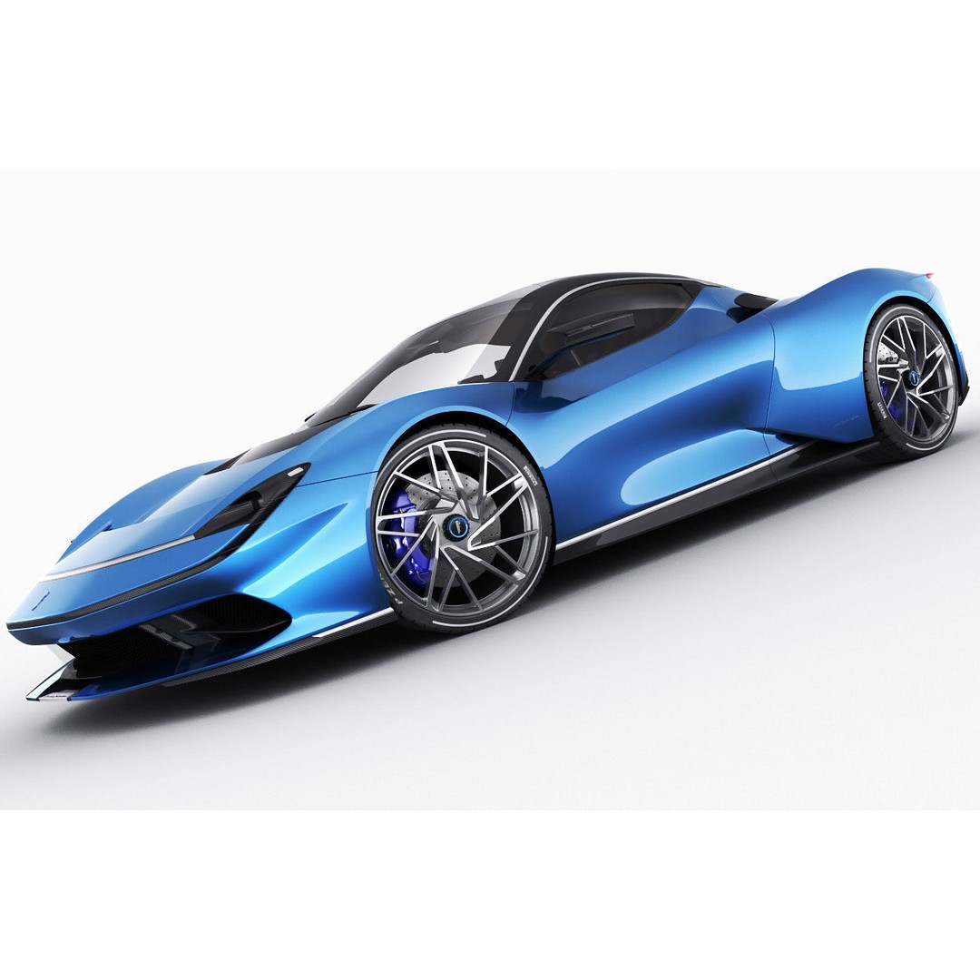 Pininfarina Battista 2019 3D Model – High Poly Sport Car, FBX, OBJ - View 15