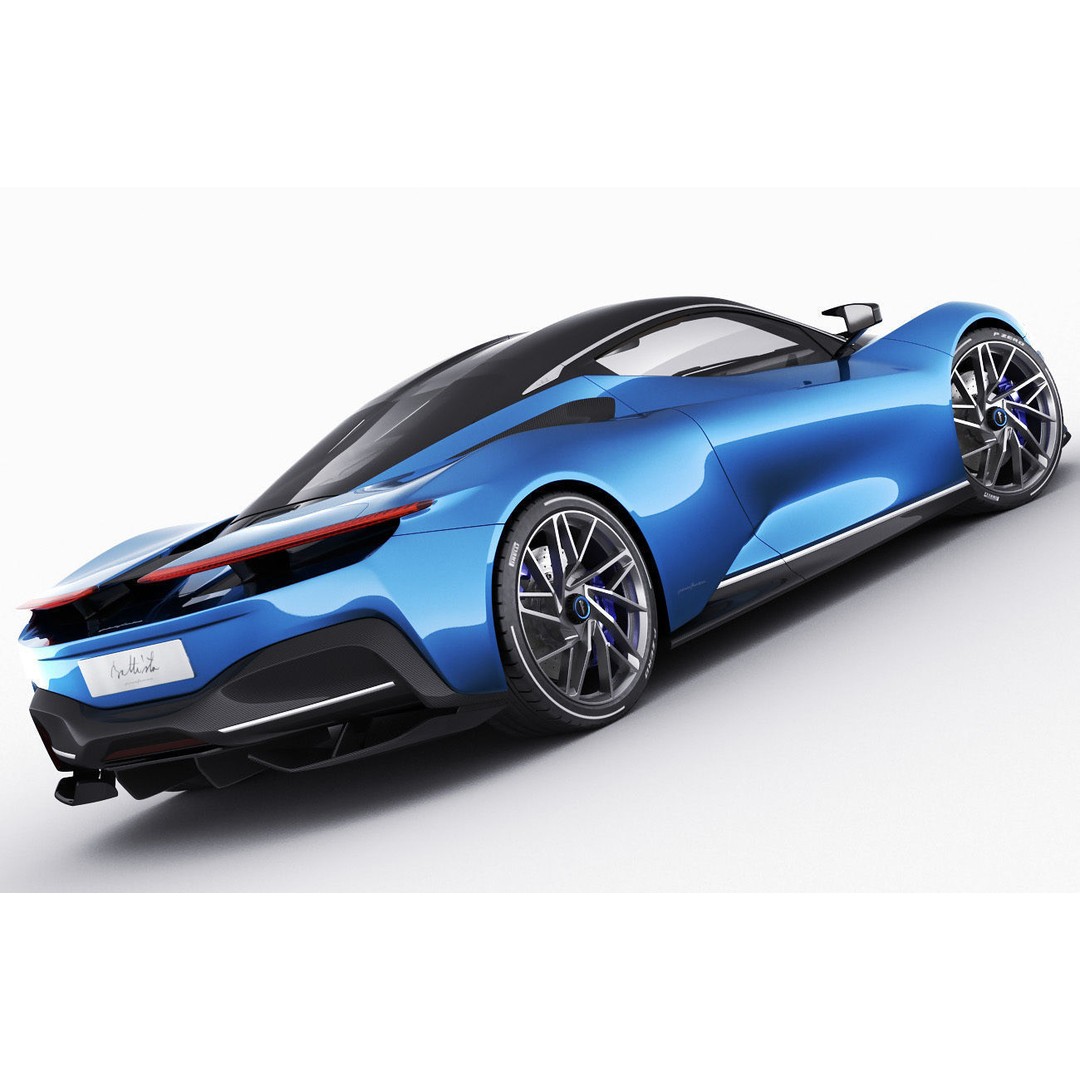 Pininfarina Battista 2019 3D Model – High Poly Sport Car, FBX, OBJ - View 16