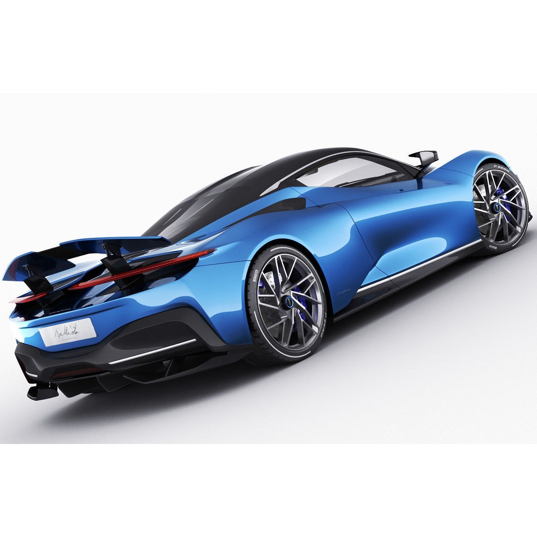 Pininfarina Battista 2019 3D Model – High Poly Sport Car, FBX, OBJ - View 17