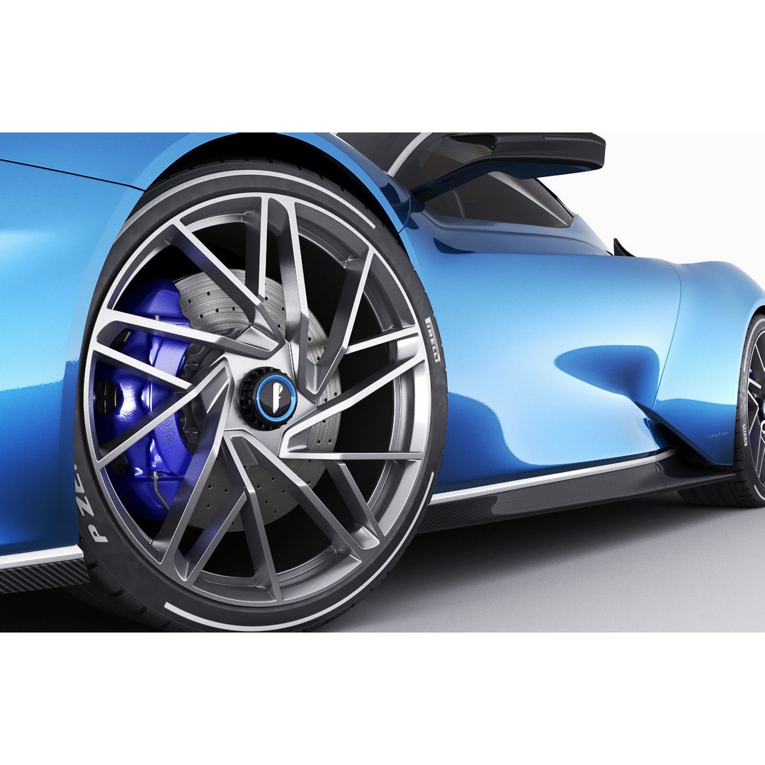 Pininfarina Battista 2019 3D Model – High Poly Sport Car, FBX, OBJ - View 18