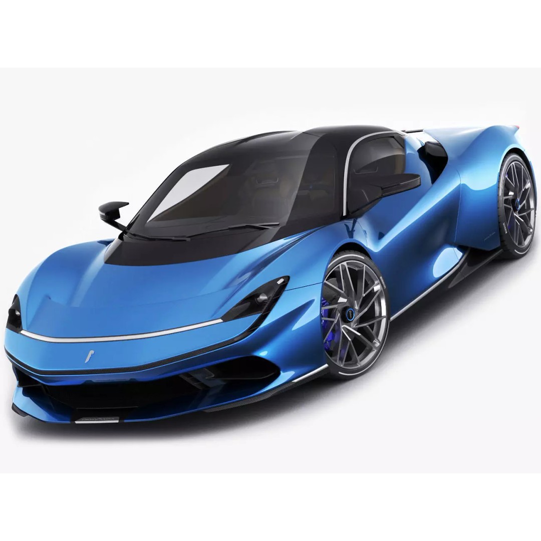Pininfarina Battista 2019 3D Model – High Poly Sport Car, FBX, OBJ - View 2
