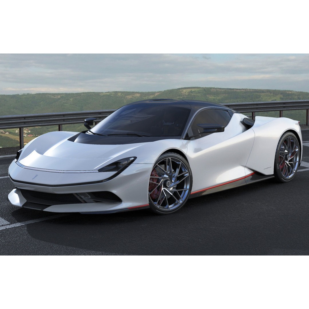 Pininfarina Battista 2019 3D Model – High Poly Sport Car, FBX, OBJ - View 26