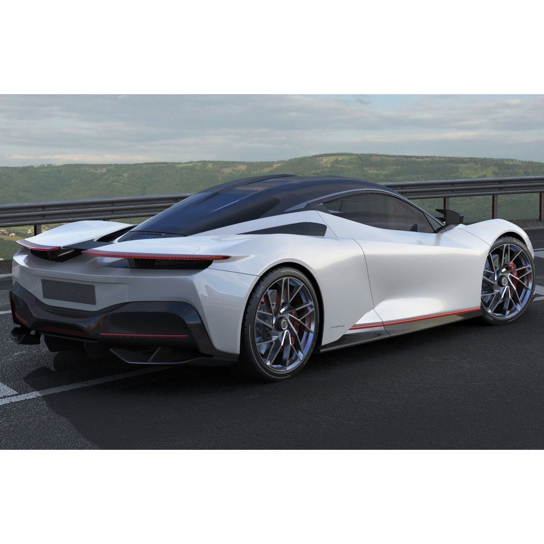Pininfarina Battista 2019 3D Model – High Poly Sport Car, FBX, OBJ - View 27