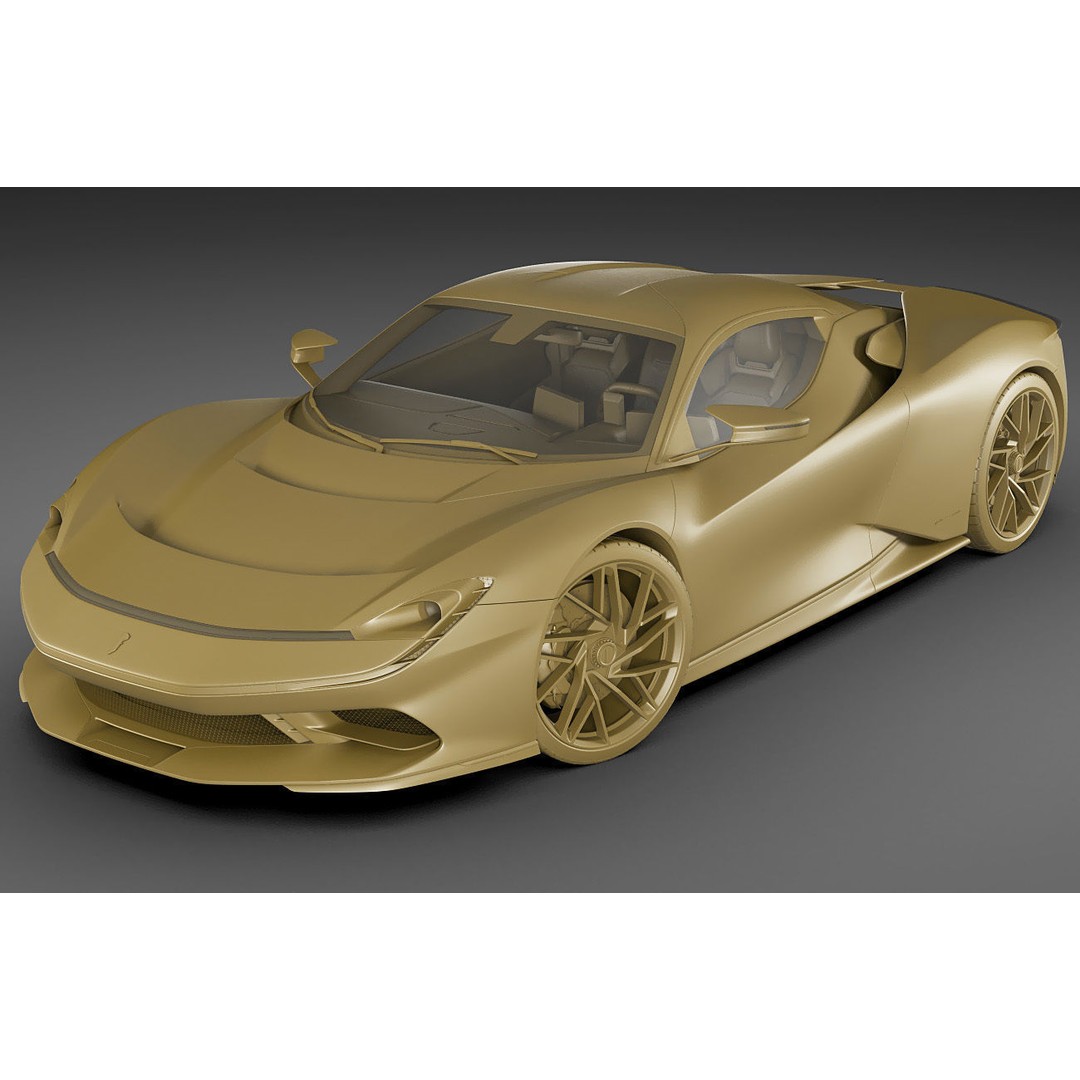 Pininfarina Battista 2019 3D Model – High Poly Sport Car, FBX, OBJ - View 28
