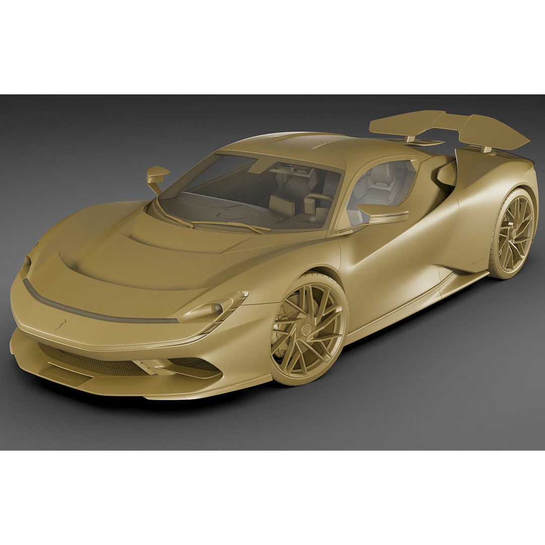 Pininfarina Battista 2019 3D Model – High Poly Sport Car, FBX, OBJ - View 29