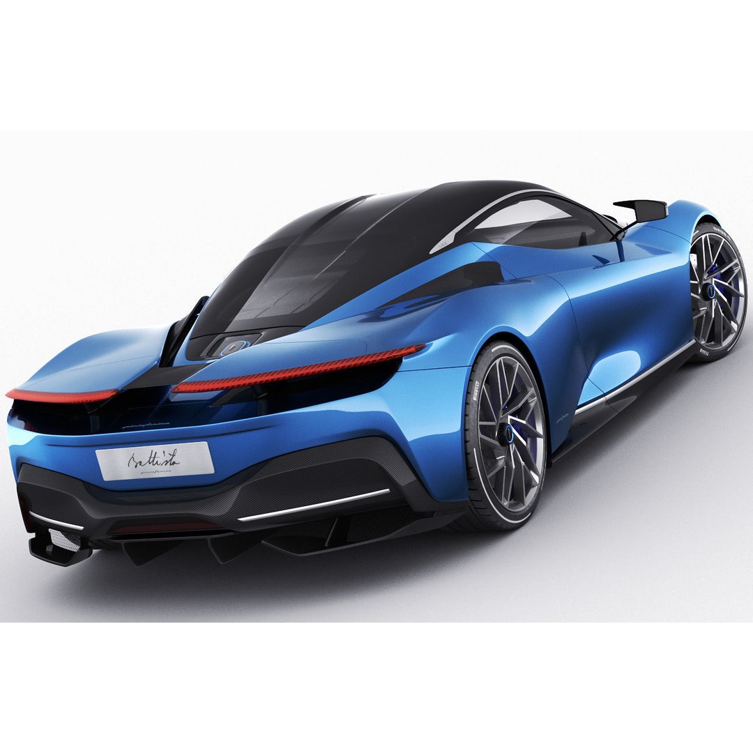 Pininfarina Battista 2019 3D Model – High Poly Sport Car, FBX, OBJ - View 3